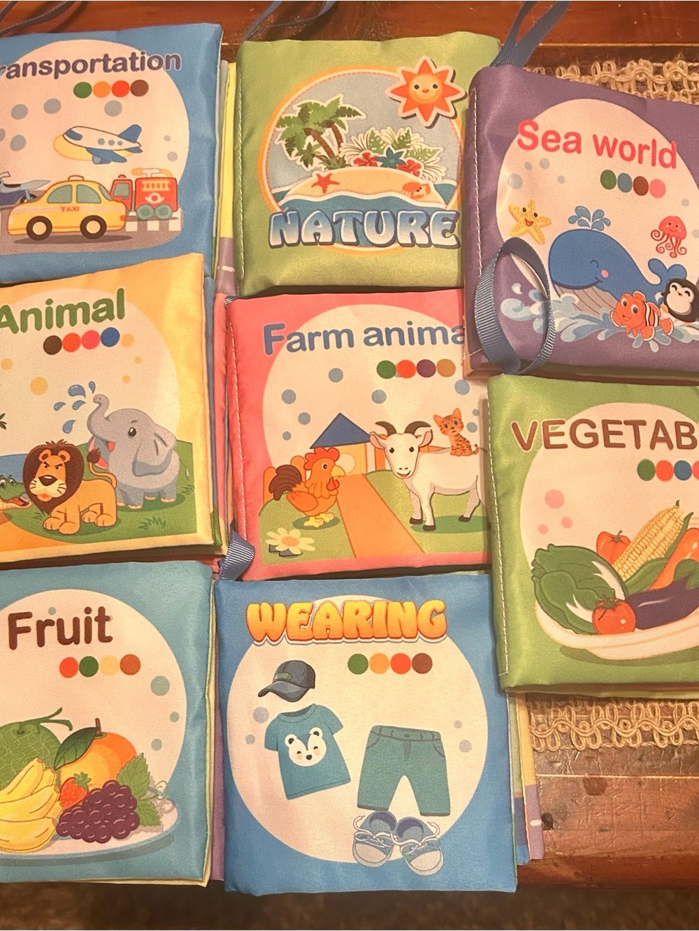 Soft Educational Kids Fabric Krinkly Book - Colors & Themes